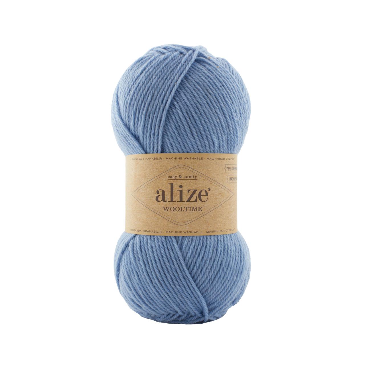 Пряжа Ализе Вултайм (Alize Wooltime) цвет 432 голубой