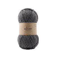 Пряжа Ализе Вултайм (Alize Wooltime) цвет 182 тёмно-серый меланж