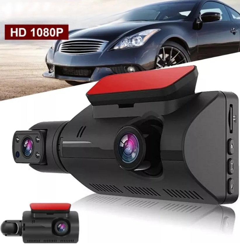 Видеорегистратор Vehicle BlackBOX DVR Dual Lens A68 с тремя камерами для автомобиля (фронт и салон+ камера зад