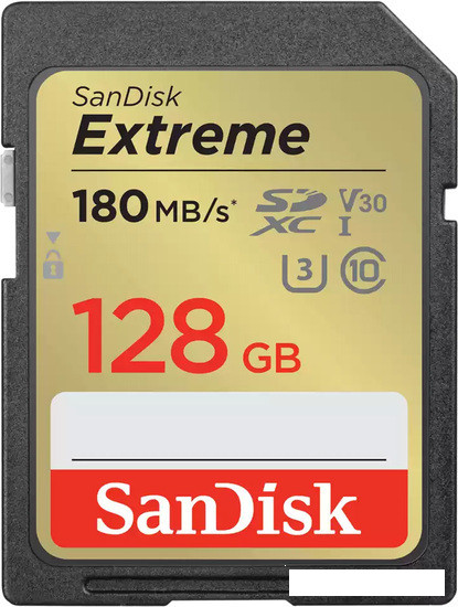 Карта памяти SanDisk Extreme SDXC SDSDXVA-128G-GNCIN 128GB - фото 1 - id-p204233044
