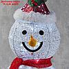 Фигура "Снеговик в шапке и шарфе" 60 см, 60 LED, 220V, БЕЛЫЙ, фото 3