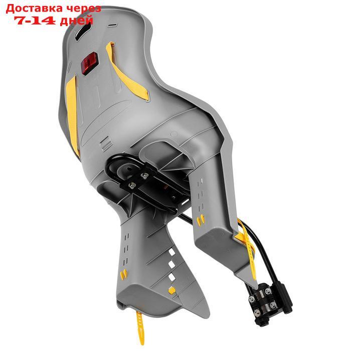 Велокресло заднее BQ-9-1 с ручкой, крепление на раму, цвет серый - фото 4 - id-p204187973