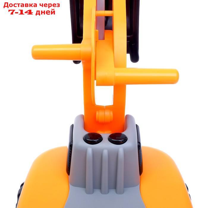 Толокар "Экскаватор", подвижный ковш, световые и звуковые эффекты, цвет оранжевый - фото 4 - id-p204187444