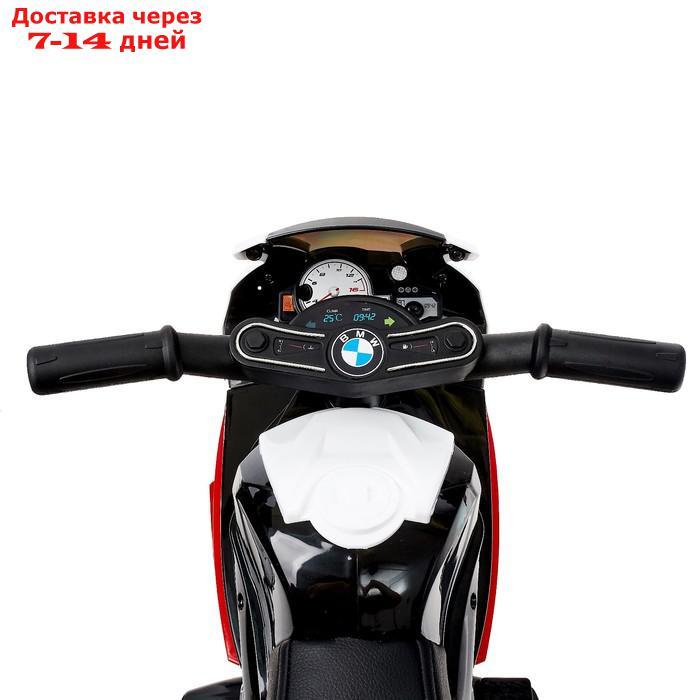 Детский электромобиль BMW S1000 RR, кожаное сиденье, цвет красный - фото 6 - id-p204187450