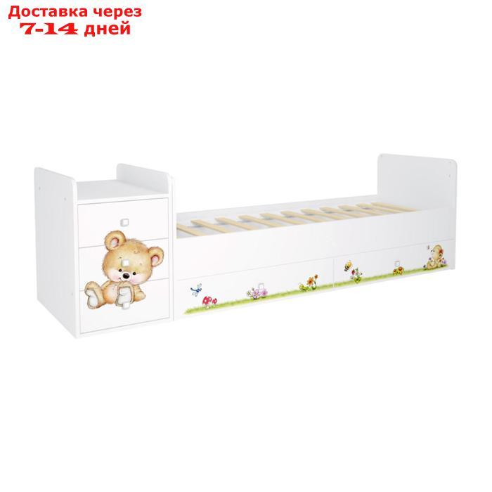 Кровать детская Фея 1100 Медвежонок, белый - фото 2 - id-p204187492