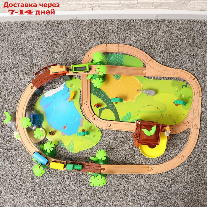 Детский набор "Железная дорога: джунгли", 107 деталей, 50,5 × 11,5 × 35 см - фото 3 - id-p204187536