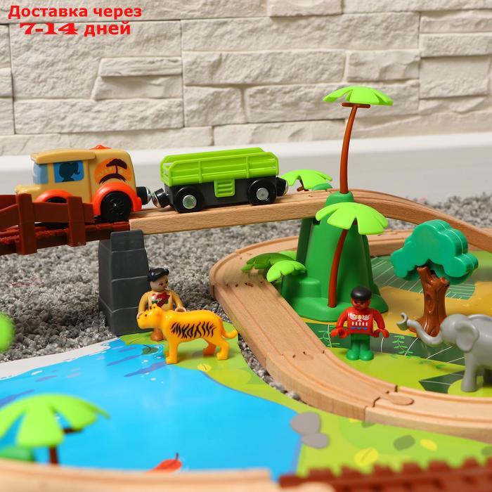 Детский набор "Железная дорога: джунгли", 107 деталей, 50,5 × 11,5 × 35 см - фото 5 - id-p204187536