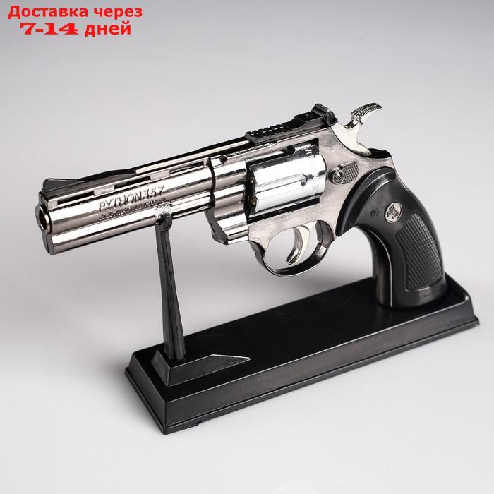 Зажигалка на подставке "Револьвер", пьезо, газ, 24х14 см - фото 1 - id-p204188534