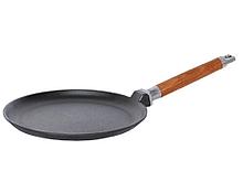 Сковорода чугунная блинная 24 см со съемной ручкой GOODGRILL G0824