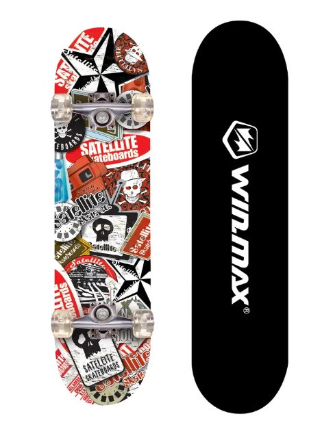 Скейтборд WIN.MAX Stickers WME05220Z2 - фото 1 - id-p204235810