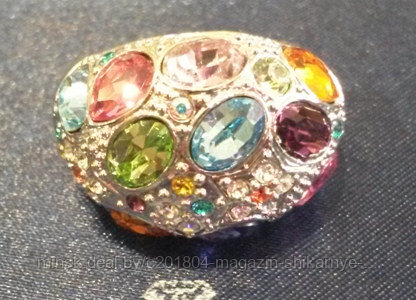 Кольцо с цветными кристаллами Swarovski