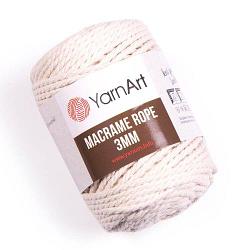 Крученый шнур для макраме YarnaArt Macrame Rope 3 мм цвет молочный 752