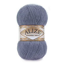 Пряжа Alize Angora Gold цвет 203 джинс меланж