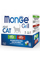 Корм Monge Cat GRILL MultiBOX Adult 85гр х(2*6шт) для котов МИКС кроль+ягнёнок