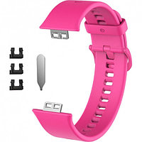 Силиконовый ремешок Rumi для Huawei Watch FIT, Watch FIT Elegant Ярко-розовый