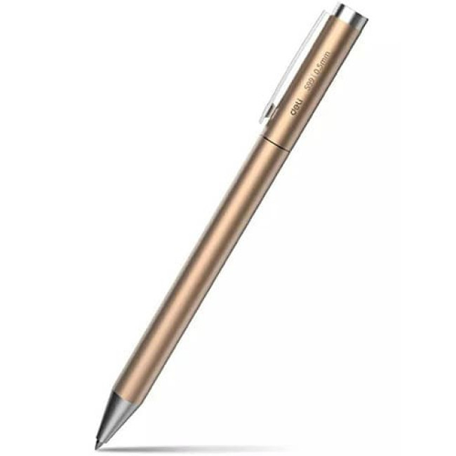 Автоматическая гелевая ручка Deli S99 (Золотистая) - фото 3 - id-p204258188