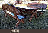 Комплект мебели “Сябр” (2 скамьи и стол, длина 2,5 м), фото 3