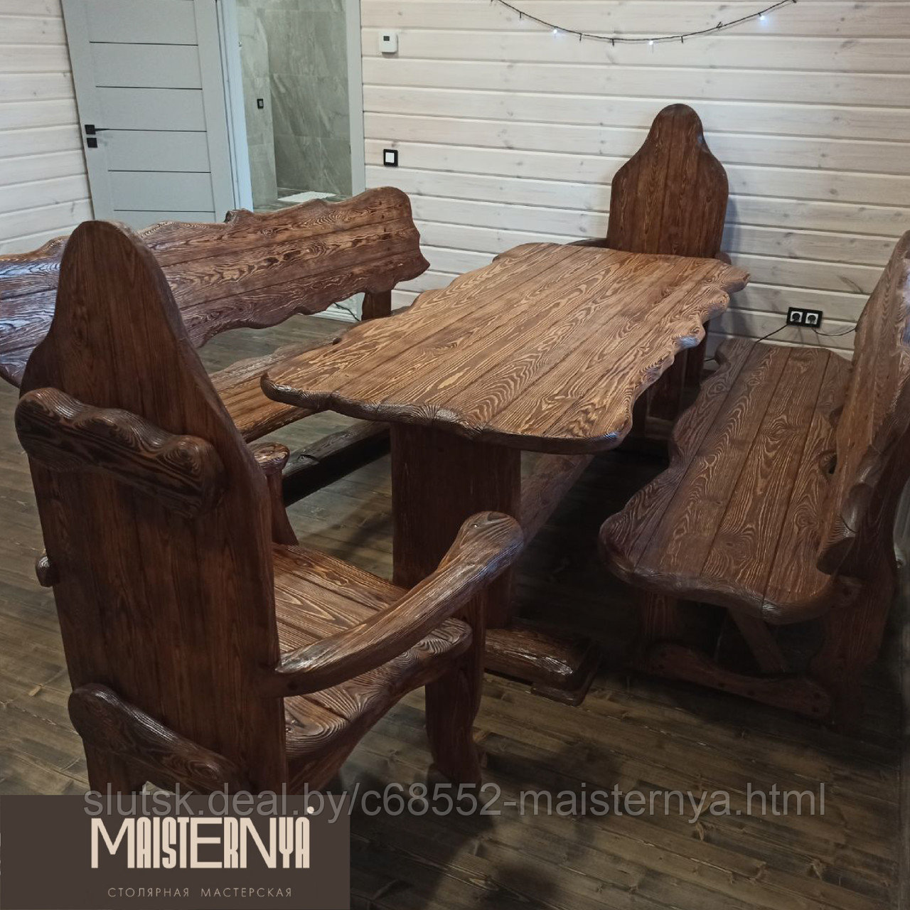 Комплект мебели Маентак - max (2 скамейки, 2 кресла, стол) - фото 9 - id-p155027827