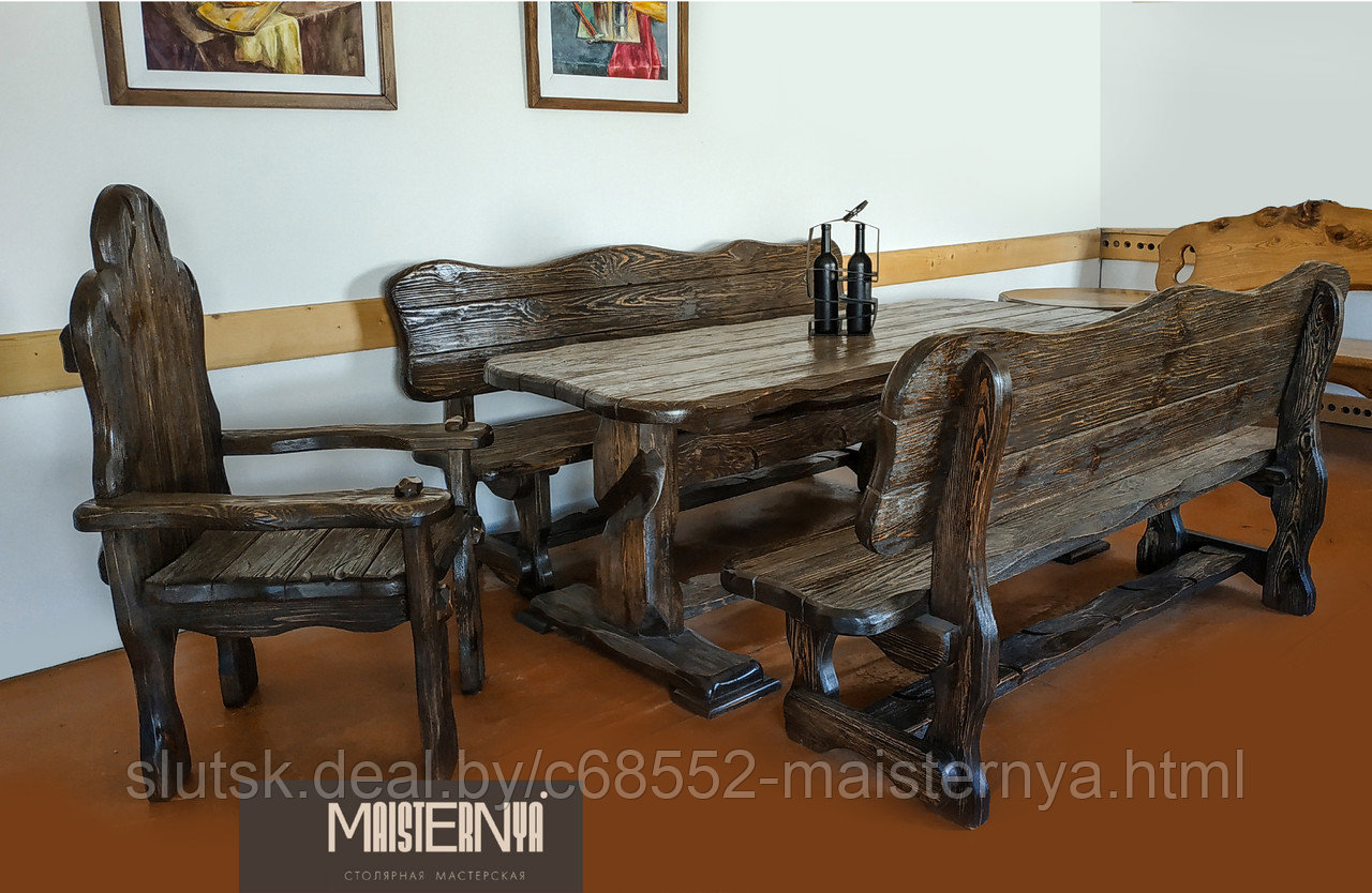 Комплект мебели Маентак - max (2 скамейки, 2 кресла, стол) - фото 3 - id-p155027827