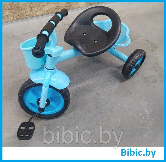 Велосипед детский Малыш трёхколёсный с корзинкой и багажником для малышей, беговел для самых маленьких - фото 5 - id-p204265869