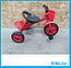 Велосипед детский Малыш трёхколёсный голубой с корзинкой и багажником для малышей, беговел для самых маленьких, фото 2