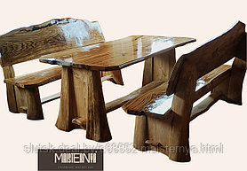 Комплект мебели “Гонар”  (2 скамейки, стол, массив дуба)