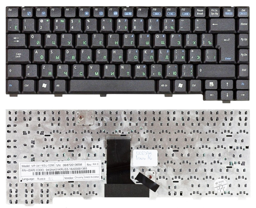 Клавиатура для ASUS Z90R. RU.