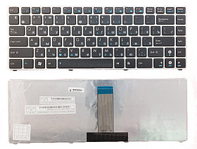 Клавиатура для Asus Eee PC 1215. Серебристая рамка. RU