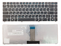 Клавиатура для Asus Eee PC UX30. Серебристая рамка. RU