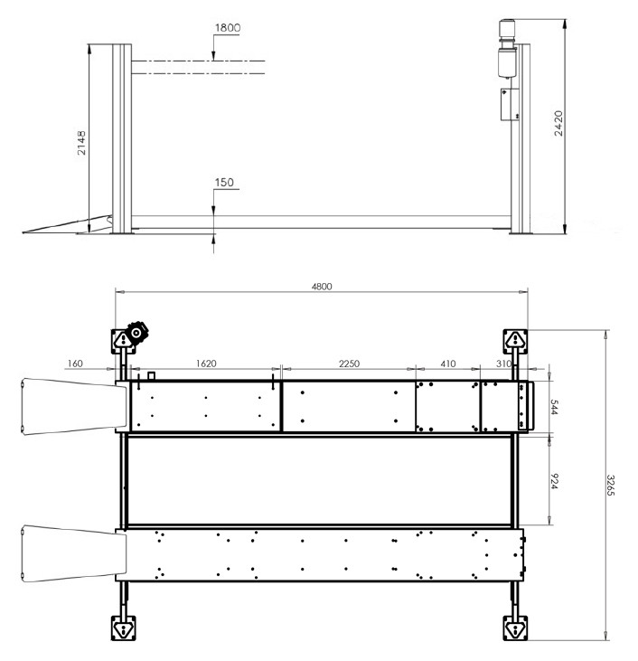 Velyen 4ED0300 Подъемник четырехстоечный г/п 3500 кг. платформы гладкие - фото 2 - id-p204270436