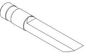 Comec CC314 Пуансон к CC300 в форме ножа-стамески L=120 мм. (F)