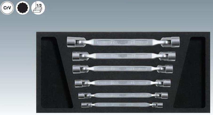 KS-Tools 5170312 Набор ключей с подвижными многогранными головками на концах - фото 1 - id-p204270107