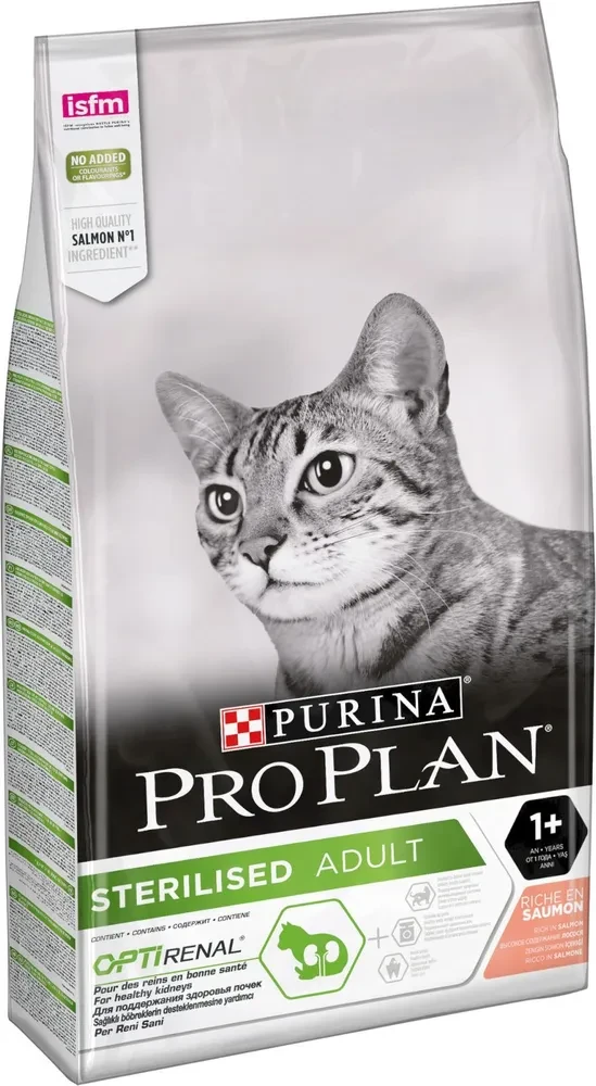 "Pro Plan" Sterilised Adult сухой корм для взрослых стерилизованных кошек с лососем 10кг - фото 2 - id-p204271881