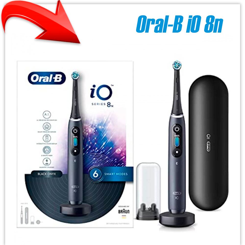 Электрическая зубная щетка Oral-B iO 8n (черный, 1 насадка)