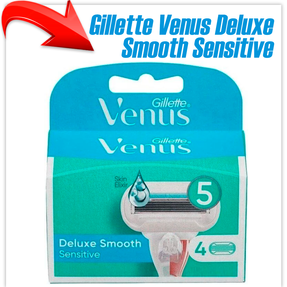 Сменные кассеты для бритья Gillette Venus Deluxe Smooth Sensitive (4 шт) 7702018497447