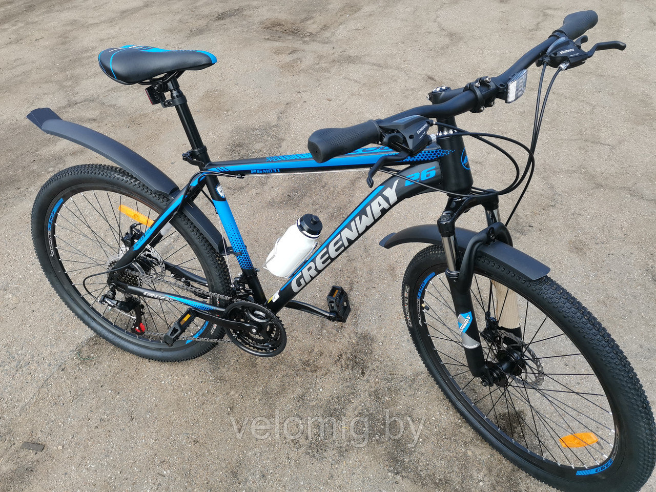 Горный Велосипед Greenway 26M031 (2023)чёрный-синий, красный. - фото 6 - id-p120553163