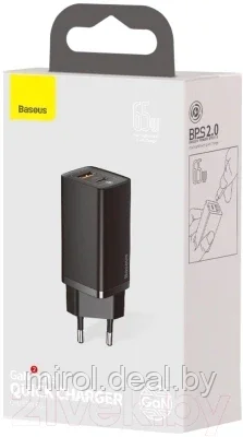 Зарядное устройство сетевое Baseus CCGAN2L-B01 - фото 5 - id-p204275930
