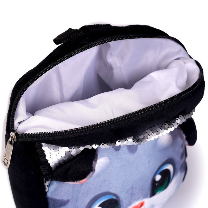Рюкзак плюшевый детский «Котик», 26×24 см - фото 6 - id-p204280346