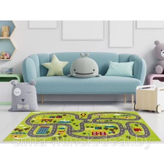 Ковер Play rugs, размер 120x170 см, дизайн D784A GREEN/CREAM - фото 4 - id-p204280689