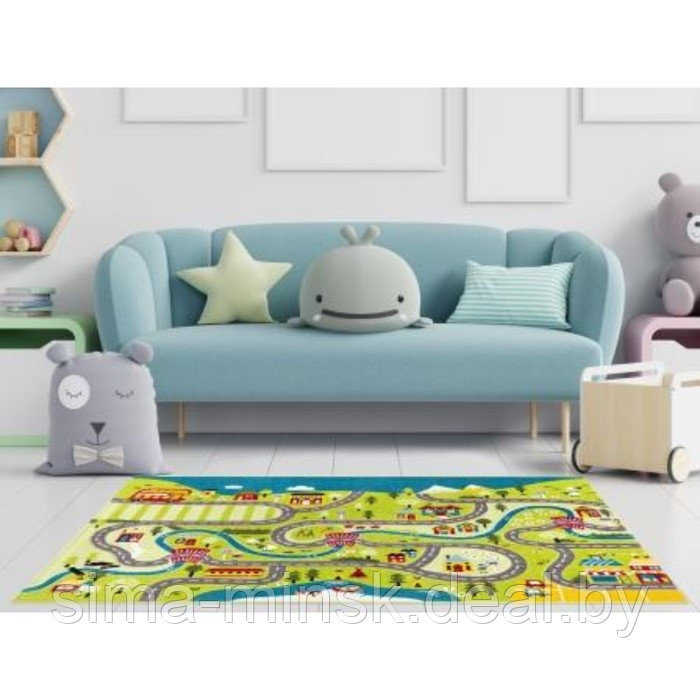 Ковер Play rugs, размер 120x170 см, дизайн D788A GREEN/CREAM - фото 4 - id-p204280690