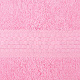 Полотенце махровое гладкокрашеное «Эконом» 70х130 см, цвет розовый, фото 2