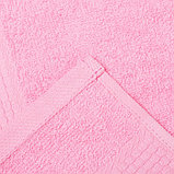 Полотенце махровое гладкокрашеное «Эконом» 70х130 см, цвет розовый, фото 3