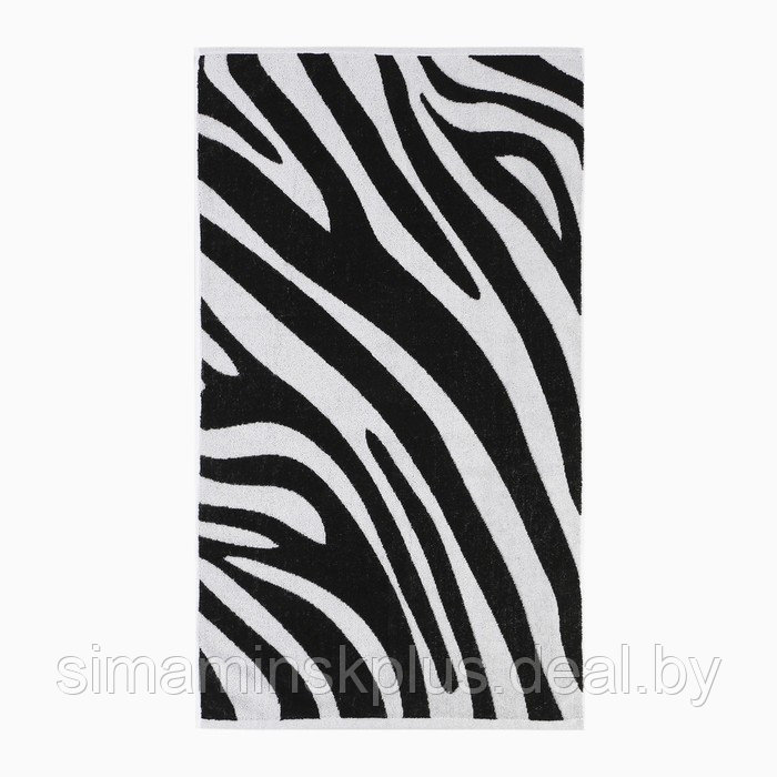 Полотенце махровое Этель "Zebra" чёрный, 70х130 см, 100% хлопок, 420 гр/м2 - фото 2 - id-p204282072