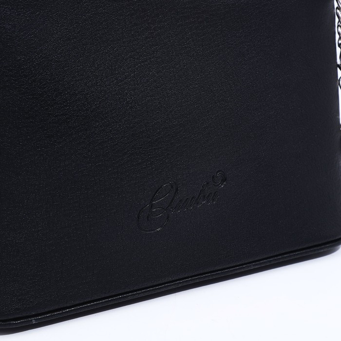 Сумка кросс-боди "Оливи" на молнии, наружный карман, цвет чёрный - фото 4 - id-p204281332