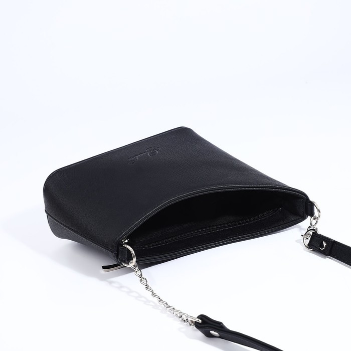 Сумка кросс-боди "Оливи" на молнии, наружный карман, цвет чёрный - фото 5 - id-p204281332