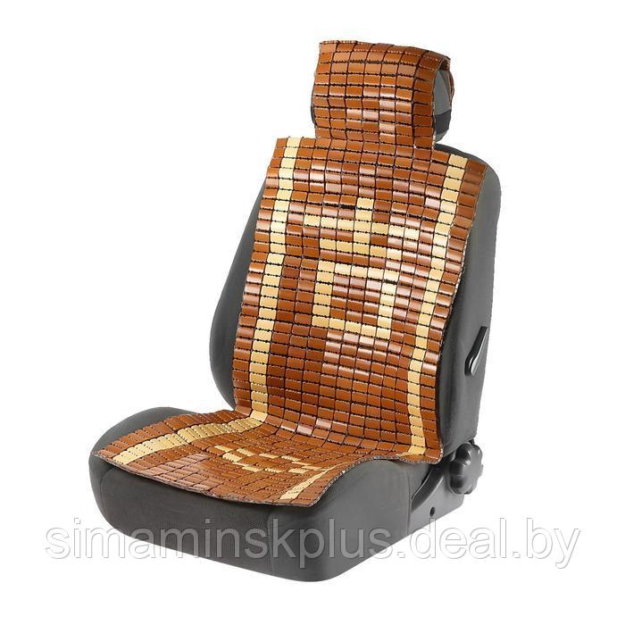 Накидка-массажер TORSO, на сиденье с капюшоном, 43×115 см, бамбук, бежевый - фото 1 - id-p204281182