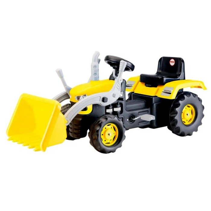 Трактор-экскаватора педальный, цвет жёлто-чёрный - фото 1 - id-p204283296