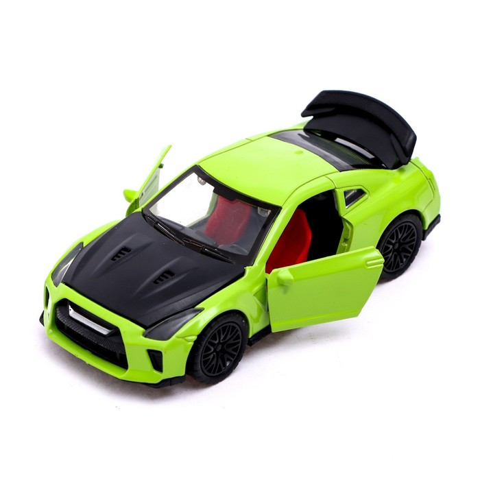 Машина металлическая «СпортКар», инерция, открываются двери, багажник, цвет зелёный - фото 3 - id-p204283794