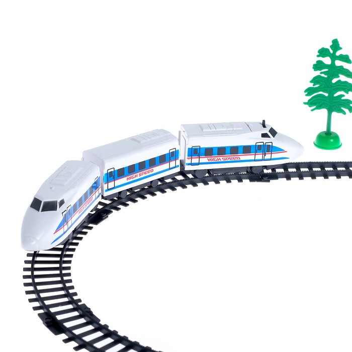 Железная дорога «Электропоезд», работает от батареек, в комплекте: деревья, знаки и станция - фото 2 - id-p204283350
