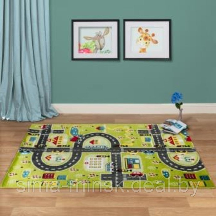 Ковер Play rugs, размер 80x150 см, дизайн D591A GREEN/CREAM - фото 5 - id-p204280318